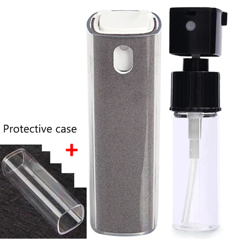 2In1 Microfiber Screen Cleaner Spray Bottle Set Mobile Phone Ipad Computer Microfiber Cloth Wipe Iphone Cleaning Glasses Wipes