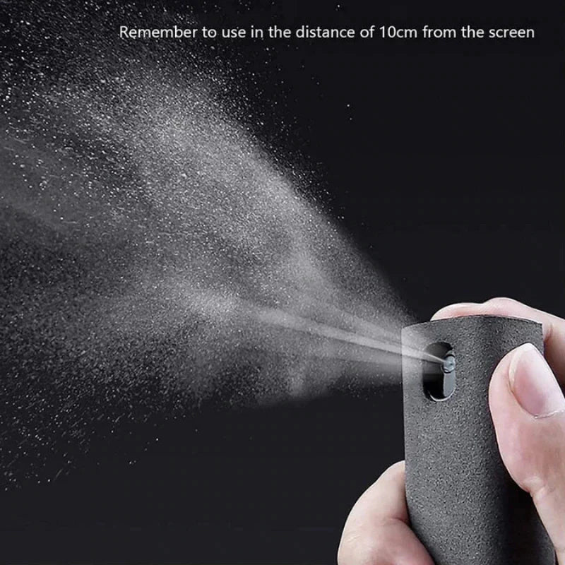2In1 Microfiber Screen Cleaner Spray Bottle Set Mobile Phone Ipad Computer Microfiber Cloth Wipe Iphone Cleaning Glasses Wipes