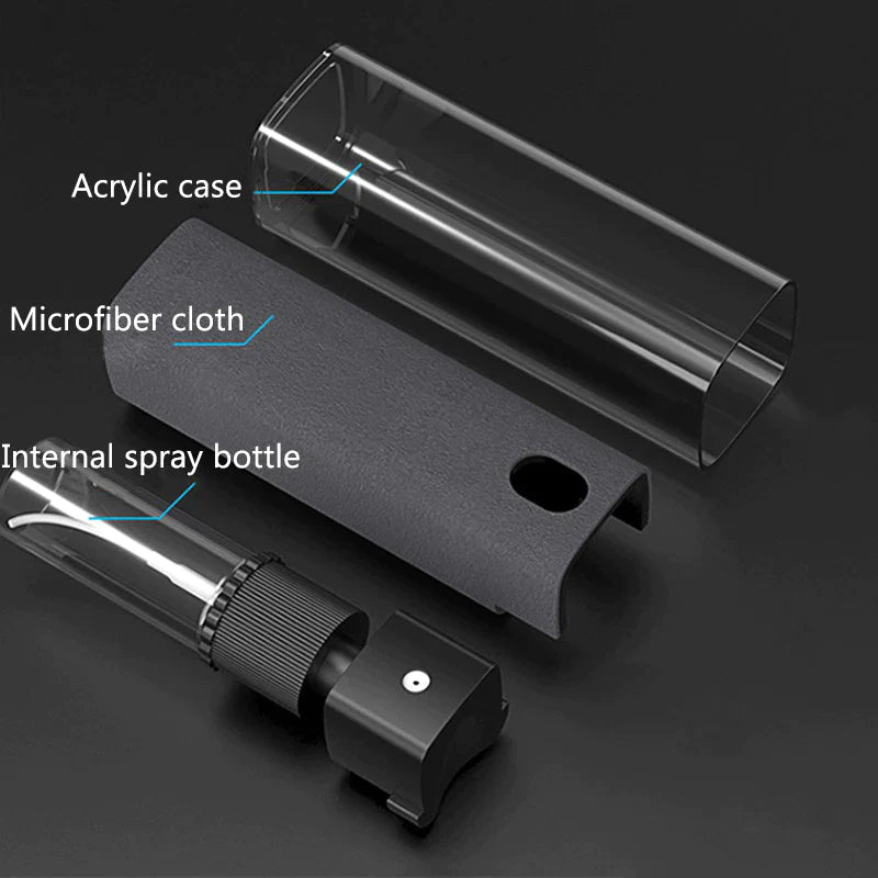 2In1 Microfiber Screen Cleaner Spray Bottle Set Mobile Phone Ipad Computer Microfiber Cloth Wipe Iphone Cleaning Glasses Wipes